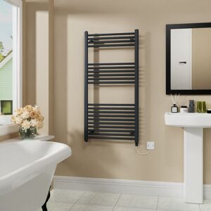 Warmehaus - Electric Bathroom Radiator Straight Anthracite 1200x600mm 600W Warmehaus - Electric Bathroom Radiator Straight Anthracite 1200x600mm 600W
