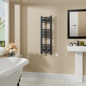 WARMEHAUS Electric Bathroom Radiator Straight Anthracite 1000x300mm 400W WARMEHAUS Electric Bathroom Radiator Straight Anthracite 1000x300mm 400W
