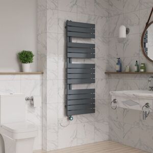 Warmehaus - Electric Towel Rail Flat Thermostatic Sand Grey 1380x500mm Warmehaus - Electric Towel Rail Flat Thermostatic Sand Grey 1380x500mm