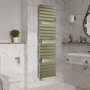 Warmehaus - Electric Towel Rail Flat Thermostatic Brushed Brass 1800x500mm Warmehaus - Electric Towel Rail Flat Thermostatic Brushed Brass 1800x500mm