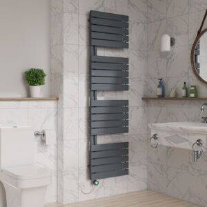 Warmehaus - Electric Towel Rail Flat Thermostatic Sand Grey 1800x500mm Warmehaus - Electric Towel Rail Flat Thermostatic Sand Grey 1800x500mm