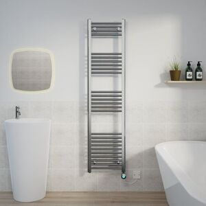 WARMEHAUS Thermostatic Towel Rail Straight Timer Chrome 1600x400mm WARMEHAUS Thermostatic Towel Rail Straight Timer Chrome 1600x400mm