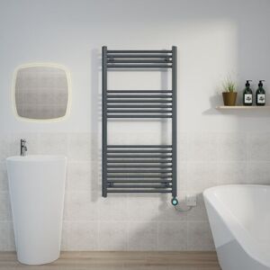 Warmehaus - Thermostatic Towel Rail Straight Timer Sand Grey 1200x600mm Warmehaus - Thermostatic Towel Rail Straight Timer Sand Grey 1200x600mm