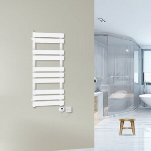 Warmehaus - Prefilled Flat Electric Towel Rail Thermostatic White 1000x450mm Warmehaus - Prefilled Flat Electric Towel Rail Thermostatic White 1000x450mm
