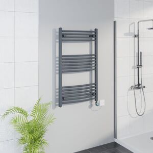 Warmehaus - WiFi Thermostatic Curved Towel Rail Timer Grey/Chrome 1000x600mm Warmehaus - WiFi Thermostatic Curved Towel Rail Timer Grey/Chrome 1000x600mm