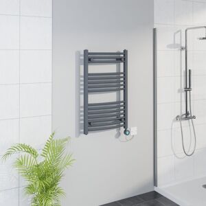 Warmehaus - WiFi Thermostatic Curved Towel Rail Timer Anthracite 800x500mm Warmehaus - WiFi Thermostatic Curved Towel Rail Timer Anthracite 800x500mm
