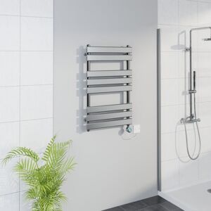 Warmehaus - WiFi Thermostatic Flat Towel Rail Timer Chrome 800x500mm Warmehaus - WiFi Thermostatic Flat Towel Rail Timer Chrome 800x500mm