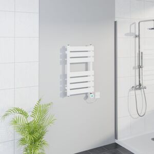 WARMEHAUS WiFi Thermostatic Flat Towel Rail Timer White 650x400mm WARMEHAUS WiFi Thermostatic Flat Towel Rail Timer White 650x400mm