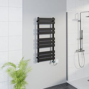 Warmehaus - WiFi Thermostatic Flat Towel Rail Timer Black 1000x450mm Warmehaus - WiFi Thermostatic Flat Towel Rail Timer Black 1000x450mm
