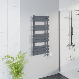 WARMEHAUS WiFi Thermostatic Flat Towel Rail Timer sand grey 1000x450mm WARMEHAUS WiFi Thermostatic Flat Towel Rail Timer sand grey 1000x450mm
