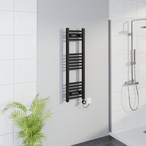 Warmehaus - WiFi Thermostatic Straight Towel Rail Timer Black 1000x300mm Warmehaus - WiFi Thermostatic Straight Towel Rail Timer Black 1000x300mm