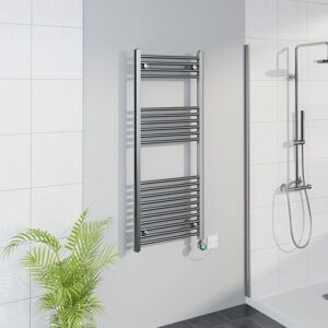 Warmehaus - WiFi Thermostatic Straight Towel Rail Timer Chrome 1200x500mm Warmehaus - WiFi Thermostatic Straight Towel Rail Timer Chrome 1200x500mm