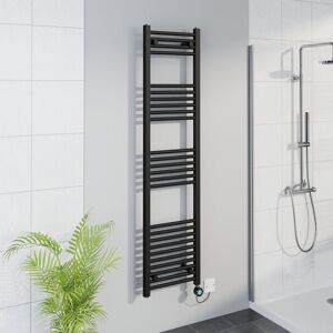 Warmehaus - WiFi Thermostatic Straight Towel Rail Timer Black 1600x400mm Warmehaus - WiFi Thermostatic Straight Towel Rail Timer Black 1600x400mm