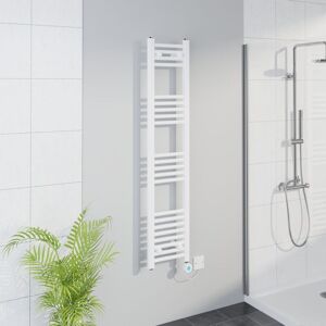 Warmehaus - WiFi Thermostatic Straight Towel Rail Timer White 1400x300mm Warmehaus - WiFi Thermostatic Straight Towel Rail Timer White 1400x300mm