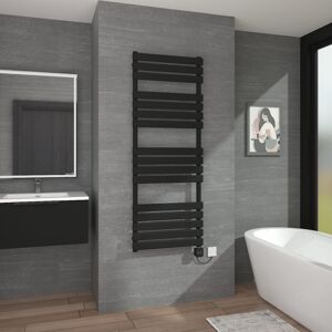 Warmehaus - WiFi Touch Screen Thermostatic Towel Rail Black Flat1600x600mm Warmehaus - WiFi Touch Screen Thermostatic Towel Rail Black Flat1600x600mm
