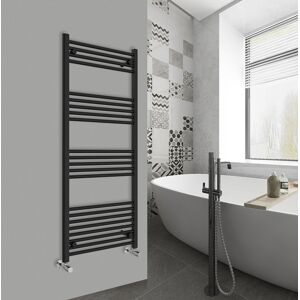 WarmeHaus Straight Black Bathroom Ladder Radiator 1400x600mm WarmeHaus Straight Black Bathroom Ladder Radiator 1400x600mm
