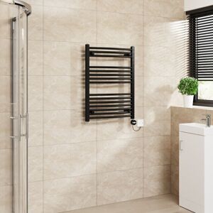Warmehaus - Touch Screen Thermostatic Towel Rail Curved Black 800x600mm Warmehaus - Touch Screen Thermostatic Towel Rail Curved Black 800x600mm