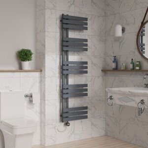 Warmehaus - Touch Screen Electric d Tube Towel Rail 1600x450mm Sand Grey Warmehaus - Touch Screen Electric d Tube Towel Rail 1600x450mm Sand Grey