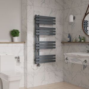 Warmehaus - Touch Screen Electric d Tube Towel Rail 1200x600mm Sand Grey Warmehaus - Touch Screen Electric d Tube Towel Rail 1200x600mm Sand Grey