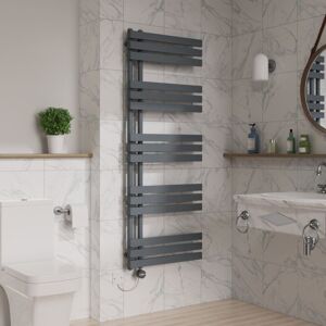 Warmehaus - Touch Screen Electric d Tube Towel Rail 1600x600mm Sand Grey Warmehaus - Touch Screen Electric d Tube Towel Rail 1600x600mm Sand Grey