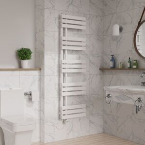 Warmehaus - Touch Screen Electric d Tube Towel Rail 1600x450mm White Warmehaus - Touch Screen Electric d Tube Towel Rail 1600x450mm White