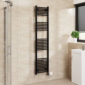 Warmehaus - Touch Screen Thermostatic Straight Towel Rail Black 1800x400mm Warmehaus - Touch Screen Thermostatic Straight Towel Rail Black 1800x400mm
