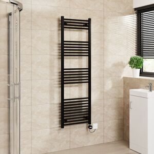 Warmehaus - Touch Screen Thermostatic Straight Towel Rail Black 1600x500mm Warmehaus - Touch Screen Thermostatic Straight Towel Rail Black 1600x500mm
