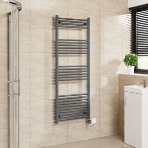 Warmehaus - Touch Screen Thermostatic Straight Towel Rail Grey 1600x600mm Warmehaus - Touch Screen Thermostatic Straight Towel Rail Grey 1600x600mm