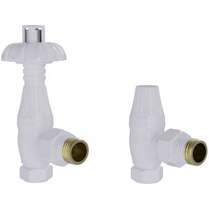 Traditional Antique Style Brass Thermostatic Radiator Valve Lockshield Heated Towel Rail Angled trv White - Warmehaus Traditional Antique Style Brass Thermostatic Radiator Valve Lockshield Heated Towel Rail Angled trv White - Warmehaus