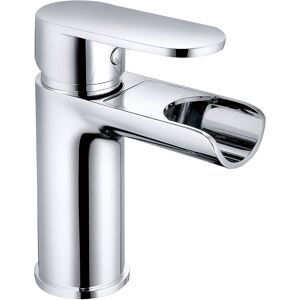 NRG Waterfall Basin Sink Mixer Tap Chrome Bathroom Lever Faucet with Sleek Design NRG Waterfall Basin Sink Mixer Tap Chrome Bathroom Lever Faucet with Sleek Design