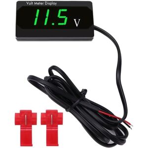 Mumu - Waterproof dc 12V Car Voltmeter with led Display Voltage Meter with Terminals Mini led Voltmeter for Boat Motorcycle Truck atv utv Green Mumu - Waterproof dc 12V Car Voltmeter with led Display Voltage Meter with Terminals Mini led Voltmeter for Boat Motorcycle Truck atv utv Green