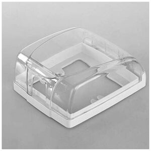 Ikodm - Waterproof Plastic Wall Switch Doorbell Box Flip Cover for Home (Transparent) Ikodm - Waterproof Plastic Wall Switch Doorbell Box Flip Cover for Home (Transparent)