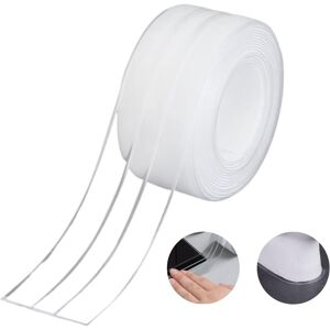AOUGO Waterproofing Strip,Bathroom Seal Double Fold Silicone White Self Adhesive Tub Tape/Waterproof Mildew Cockroach Prevention for Kitchen Sink 38mm x AOUGO Waterproofing Strip,Bathroom Seal Double Fold Silicone White Self Adhesive Tub Tape/Waterproof Mildew Cockroach Prevention for Kitchen Sink 38mm x