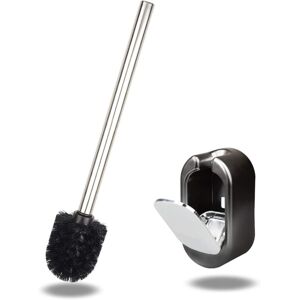 SERBIA Brosse de Toilettes wc, Support de Brosse de Toilette Amovible Mural Toilette Brosse pour Nettoyage de la Salle, Design Moderne Décoratif - Noir/ SERBIA Brosse de Toilettes wc, Support de Brosse de Toilette Amovible Mural Toilette Brosse pour Nettoyage de la Salle, Design Moderne Décoratif - Noir/