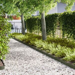 Lawn Edgings 50 pcs Olive green 100 x 0.5 x 15 cm Steel Vidaxl Lawn Edgings 50 pcs Olive green 100 x 0.5 x 15 cm Steel Vidaxl