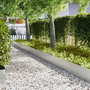 Lawn Edgings 50 pcs Silver 100 x 0.5 x 30 cm Galvanised steel vidaXL Lawn Edgings 50 pcs Silver 100 x 0.5 x 30 cm Galvanised steel vidaXL