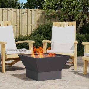 Fire Pit Black 60 x 60 x 35 cm Steel vidaXL Fire Pit Black 60 x 60 x 35 cm Steel vidaXL