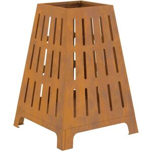 Fire Pit Brown 50 x 50 x 70 cm Weathering steel Vidaxl Fire Pit Brown 50 x 50 x 70 cm Weathering steel Vidaxl