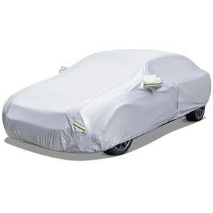 COSTWAY Weatherproof Car Cover Outdoor Universal Car Full Cover w/ Zipper Door for Sedan COSTWAY Weatherproof Car Cover Outdoor Universal Car Full Cover w/ Zipper Door for Sedan