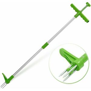 MUMU Weed Puller, Standing Hand Tool for Weeding, 39' Garden Weeding Tool with 3 Stainless Steel Claws, Heavy Duty Foot Pedal and Pickup for Garden MUMU Weed Puller, Standing Hand Tool for Weeding, 39' Garden Weeding Tool with 3 Stainless Steel Claws, Heavy Duty Foot Pedal and Pickup for Garden