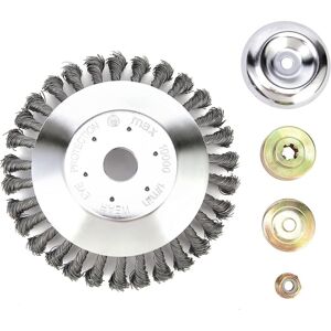 TINOR Weeding Brush Head for Brush Cutter, 200 x 25.4mm Steel Wire 8 Inch Universal Brush Cutter TINOR Weeding Brush Head for Brush Cutter, 200 x 25.4mm Steel Wire 8 Inch Universal Brush Cutter