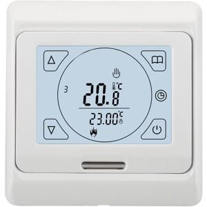 BEIJIYI Weekly Programmable Touch Screen Heating Thermostats, AC230V 3A, Suitable for Radiant Floor Heating, White BEIJIYI Weekly Programmable Touch Screen Heating Thermostats, AC230V 3A, Suitable for Radiant Floor Heating, White