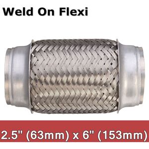 INSMA Weld on Exhaust Flexi Pipe Flexible Joint Repair Pipe Flex Tube 2.5x 6 inch 6.3cm x 15.3cm INSMA Weld on Exhaust Flexi Pipe Flexible Joint Repair Pipe Flex Tube 2.5x 6 inch 6.3cm x 15.3cm
