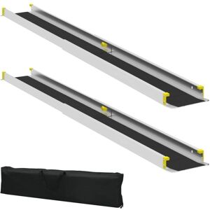 Wheelchair Ramp Folding 2 pcs Black 183 x 19 x 5.5 cm Aluminium vidaXL Wheelchair Ramp Folding 2 pcs Black 183 x 19 x 5.5 cm Aluminium vidaXL