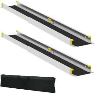 Wheelchair Ramp Folding 2 pcs Black 152 x 19 x 5.5 cm Aluminium vidaXL Wheelchair Ramp Folding 2 pcs Black 152 x 19 x 5.5 cm Aluminium vidaXL