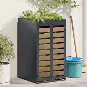 Wheelie Bin Storage with Planter Roof for 240L Bin Anthracite vidaXL Wheelie Bin Storage with Planter Roof for 240L Bin Anthracite vidaXL