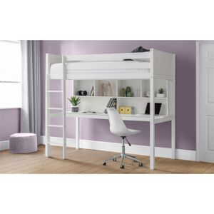 Marlborough - White Highsleeper with Underbed Desk - Single 3ft (90cm) Marlborough - White Highsleeper with Underbed Desk - Single 3ft (90cm)