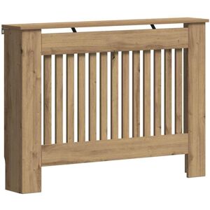 Radiator Cover Artisan Oak 112 x 19 x 81.5 cm Engineered Wood vidaXL Radiator Cover Artisan Oak 112 x 19 x 81.5 cm Engineered Wood vidaXL