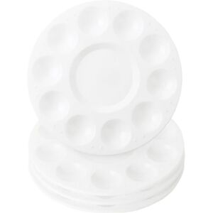 Coavas - White Round Paint Tray Palettes, Plastic Paint Tray Palette, Paint Palettes Paint Palettes with 10 Wells for Adults and Kids, for Painting Coavas - White Round Paint Tray Palettes, Plastic Paint Tray Palette, Paint Palettes Paint Palettes with 10 Wells for Adults and Kids, for Painting