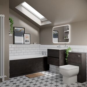 Wholesale Domestic - Ashby 1700mm x 700mm Slim Edge Straight Single Ended Bathroom Suite including Metallic Slate Furniture Set with Minimalist Basin Wholesale Domestic - Ashby 1700mm x 700mm Slim Edge Straight Single Ended Bathroom Suite including Metallic Slate Furniture Set with Minimalist Basin